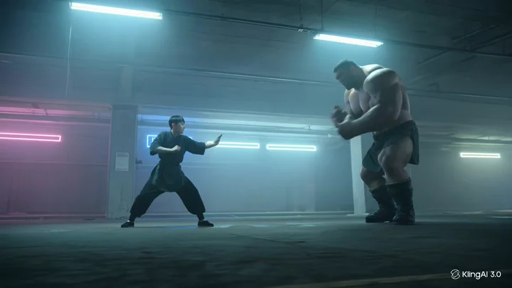 Epic Martial Arts Battle In A Futuristic Underground Arena | AI Video