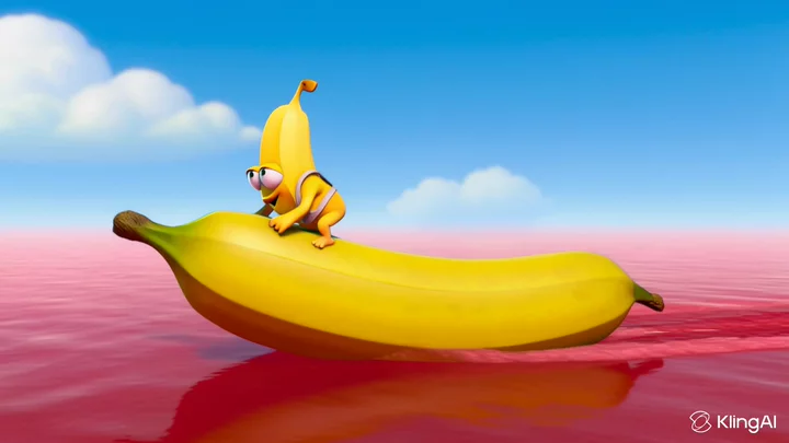 Banana Ride Fall Banana Riding Banana Boat Red Sea Fall Red Diamond Banana | AI Video