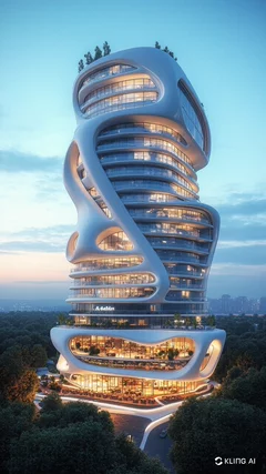 Modern Futuristic 5 Star Hotel Architecture Design | AI Image
