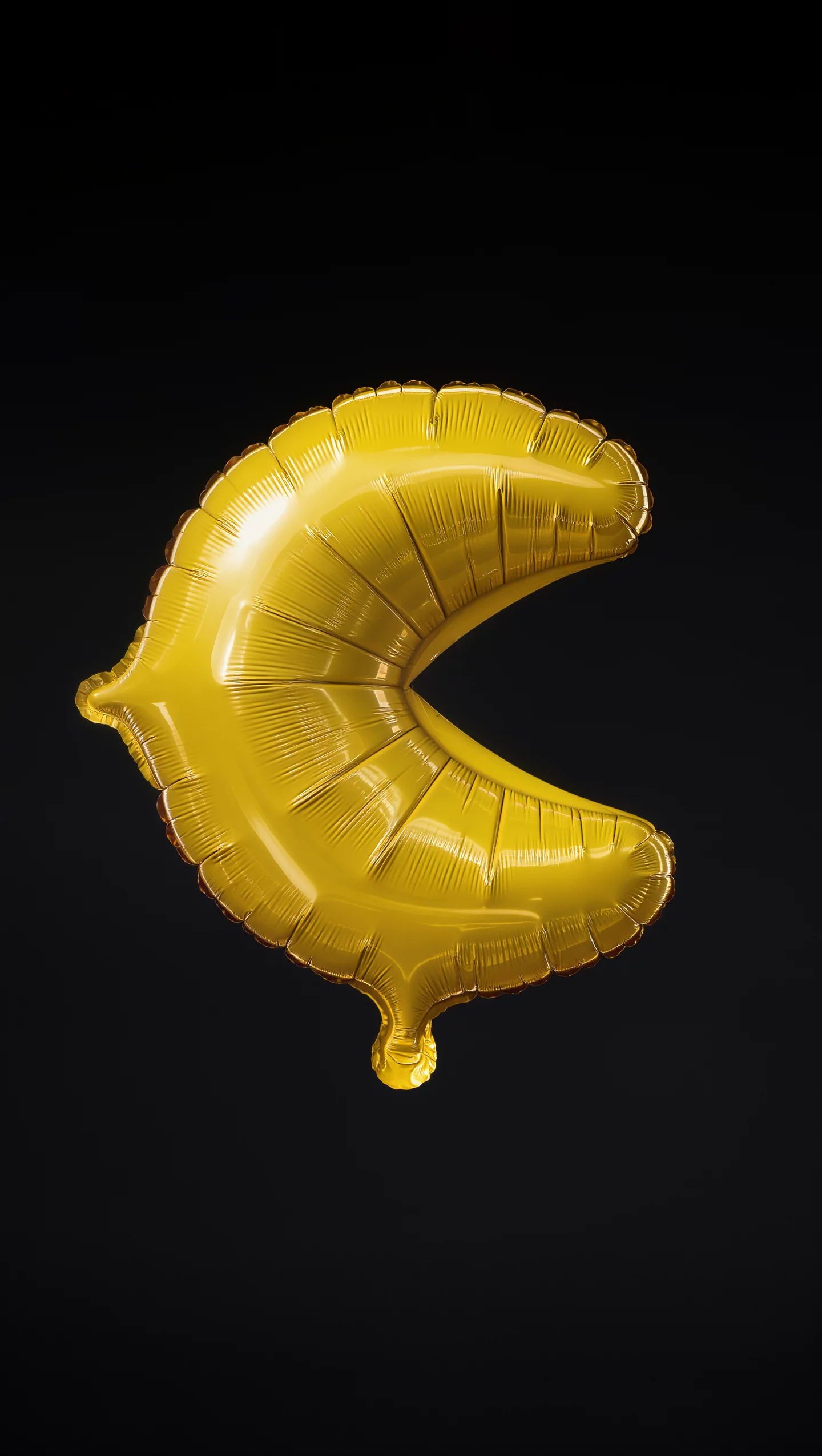 Pacman Shaped Balloon 4k Low Contrast Intricate Texture Black ...